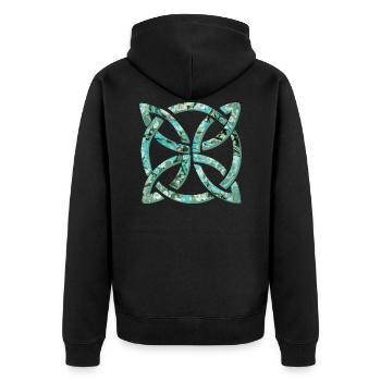 noeud celtique 10 e 247 - Veste à capuche bio Premium Unisexe - noir - Dos - Nico (187cm)