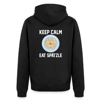 Swabian T-Shirts | Swabian Schwabe Gifts - Unisex Premium Organic Zip Hoodie - black - Back - Nico (187cm)
