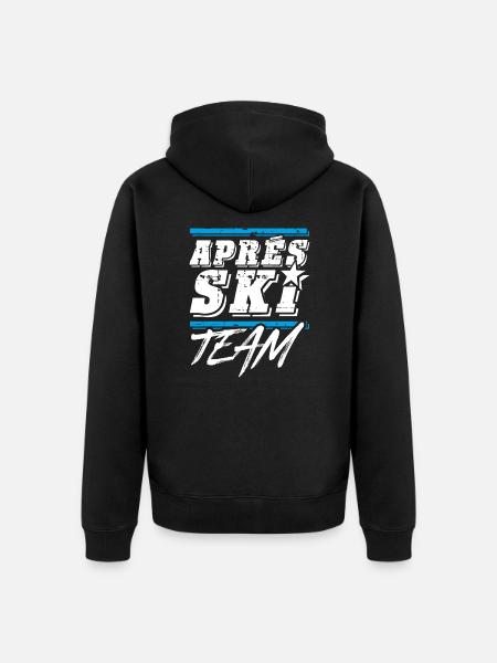 apres ski team - Unisex Premium Organic Zip Hoodie - black