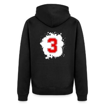 3 Nombre d’objets blob - Veste à capuche bio Premium Unisexe - noir - Dos - Nico (187cm)
