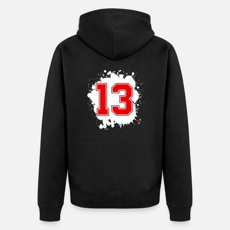 13 Nombre d’objets blob - Veste à capuche bio Premium Unisexe - noir