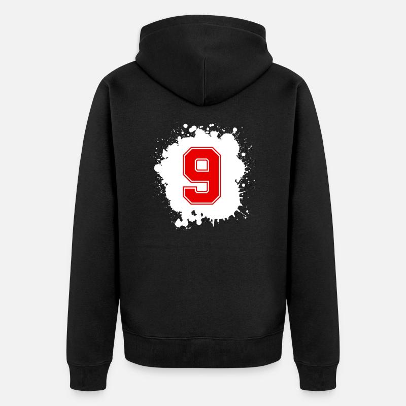 9 Nombre d’objets blob - Veste à capuche bio Premium Unisexe - noir