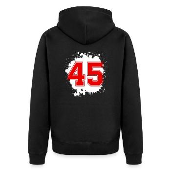 45 Nombre d’objets blob - Veste à capuche bio Premium Unisexe - noir - Dos - Nico (187cm)