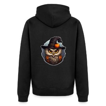 Halloween - Unisex Premium Bio Zip Hoodie - Schwarz - Hinten - Nico (187cm)