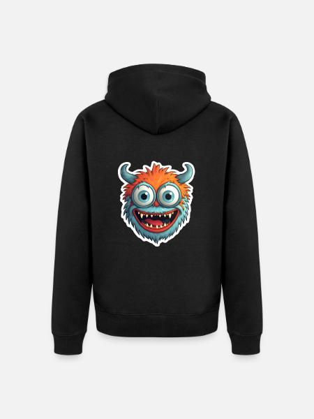 Halloween Monsters - Unisex Premium Organic Zip Hoodie - black