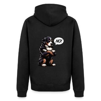No Berner Sennenhund Sennenhunde Sennen Besitzer - Unisex Premium Bio Zip Hoodie - Schwarz - Hinten - Nico (187cm)