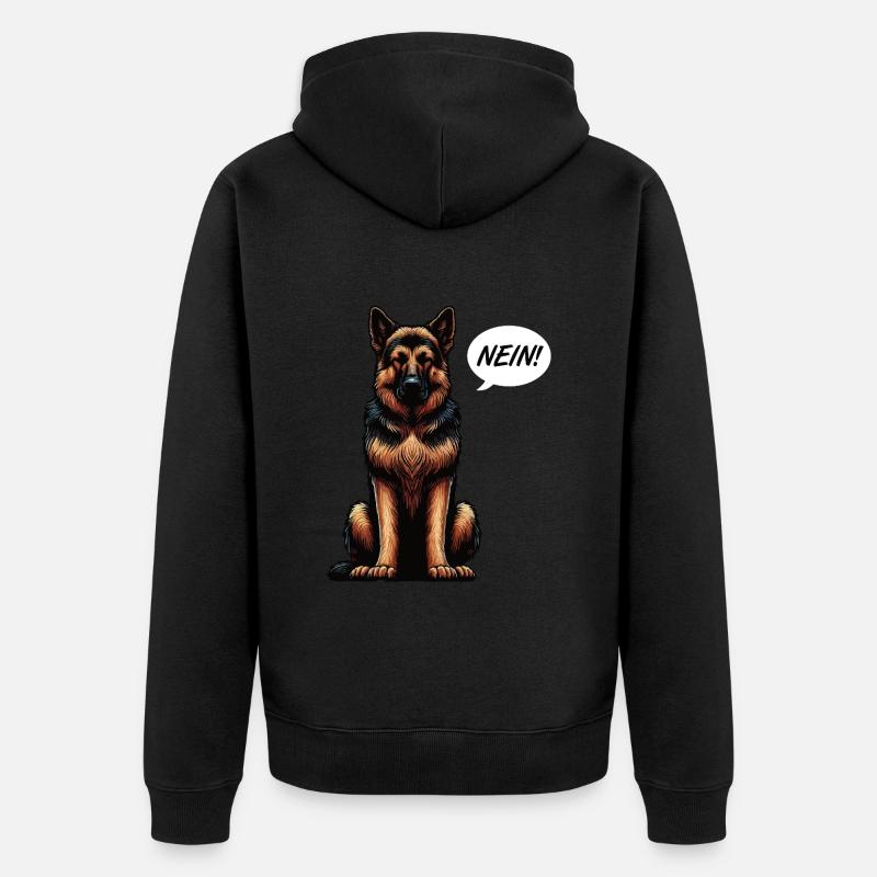 Pas de berger allemand - Veste à capuche bio Premium Unisexe - noir
