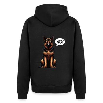 No German Shepherd Shepherd Dogs German Shepherd - Unisex Premium Organic Zip Hoodie - black - Back - Nico (187cm)