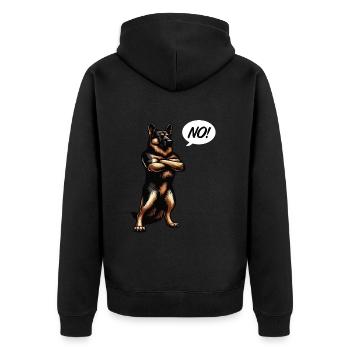 No German Shepherd Shepherd Dogs German Shepherd - Unisex Premium Organic Zip Hoodie - black - Back - Nico (187cm)