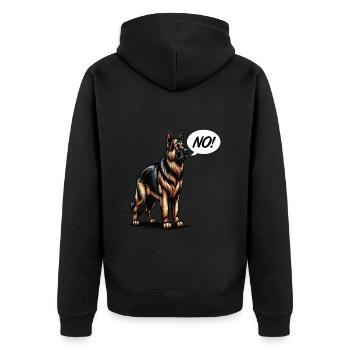 No German Shepherd Shepherd Dogs German Shepherd - Unisex Premium Organic Zip Hoodie - black - Back - Nico (187cm)
