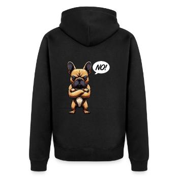Pas de Bouledogue Français Frenchie Propriétaire de Frenchie - Veste à capuche bio Premium Unisexe - noir - Dos - Nico (187cm)
