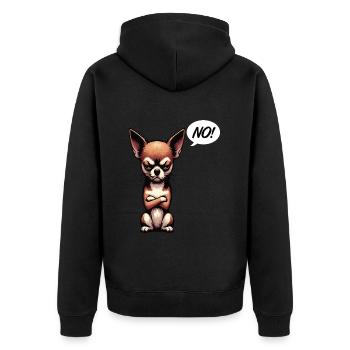 No Chihuahua Chihuahua owner Chihuahua lover - Unisex Premium Organic Zip Hoodie - black - Back - Nico (187cm)