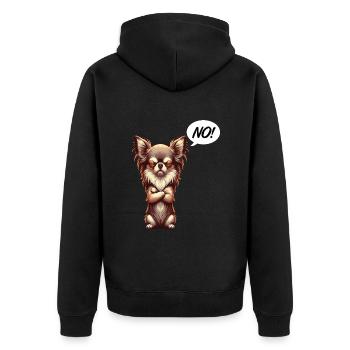 Pas de Chihuahua Propriétaire de Chihuahua Amoureux des Chihuahuas - Veste à capuche bio Premium Unisexe - noir - Dos - Nico (187cm)