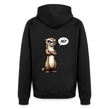 No Ferrets Ferret Keepers Ferret Owners - Unisex Premium Organic Zip Hoodie - black - Back - Nico (187cm)
