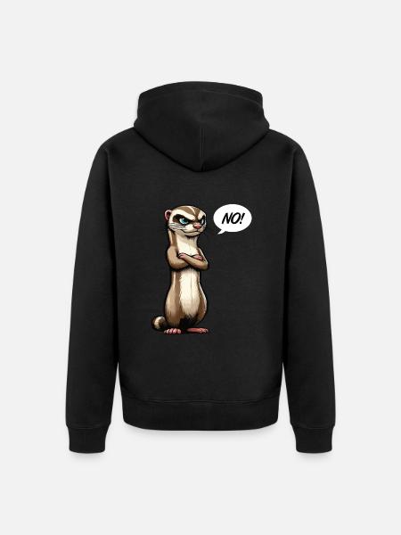 No Frettchen Frettchenhalter Frettchenbesitzer - Unisex Premium Bio Zip Hoodie - Schwarz