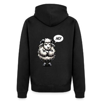 No sheep sheep shepherd sheep farmer ram - Unisex Premium Organic Zip Hoodie - black - Back - Nico (187cm)
