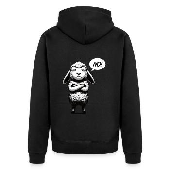 No sheep sheep shepherd sheep farmer flock of sheep - Unisex Premium Organic Zip Hoodie - black - Back - Nico (187cm)