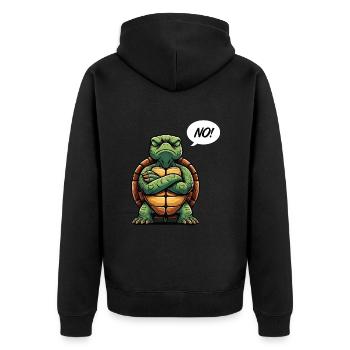 No Turtle Sea Turtle Turtles - Unisex Premium Organic Zip Hoodie - black - Back - Nico (187cm)