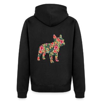 Frenchie Bulldog - Bouledogue Français - Veste à capuche bio Premium Unisexe - noir - Dos - Nico (187cm)