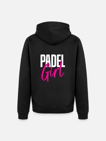 Padel Girl Padel Tennis Meisjes Padel Speler - Uniseks Premium bio ziphoodie - zwart