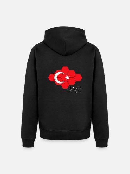 Türkei Turkiye - Unisex Premium Bio Zip Hoodie - Schwarz