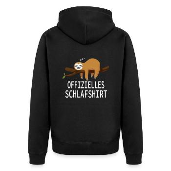 Offizielles Schlafshirt - Veste à capuche bio Premium Unisexe - noir - Dos - Nico (187cm)