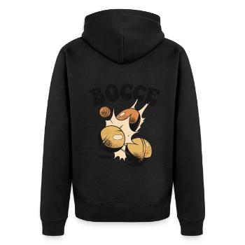 Bocce Spruch Bocce Ball mit Jack Bocci Game Bocce - Unisex Premium Bio Zip Hoodie - Schwarz - Hinten - Nico (187cm)