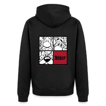 Astérix & Obélix & Idéfix Portrait - Veste à capuche bio Premium Unisexe - noir - Dos - Nico (187cm)