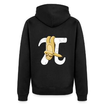 Math Sloth Pi - Unisex Premium Organic Zip Hoodie - black - Back - Nico (187cm)