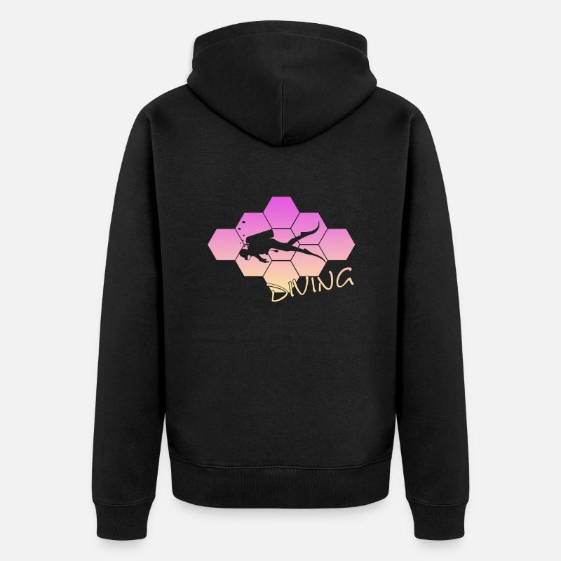 Tauchen - Unisex Premium Bio Zip Hoodie - Schwarz