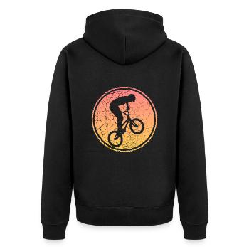 BMX Bike Freestyle Rétro BMX Rider - Veste à capuche bio Premium Unisexe - noir - Dos - Nico (187cm)