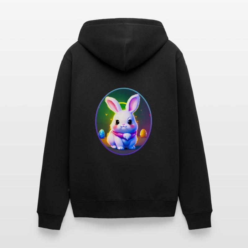 Easter egg with Easter bunny motif Unisex Premium Organic Zip Hoodie