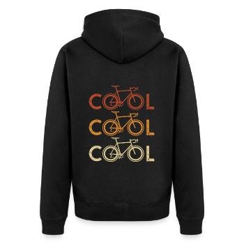 cool vélo cyclistes sport velos cool - Veste à capuche bio Premium Unisexe - noir - Dos - Nico (187cm)