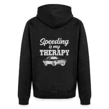 Voiture Humour Vitesse Conducteur Automobiliste - Veste à capuche bio Premium Unisexe - noir - Dos - Nico (187cm)