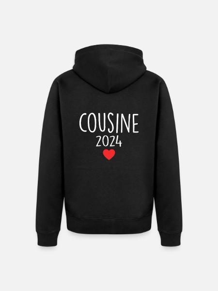 Cousin - Future Cousin 2024 - Unisex Premium Organic Zip Hoodie - black