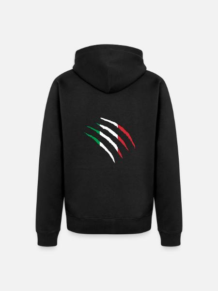 Italien Italy - Unisex Premium Bio Zip Hoodie - Schwarz