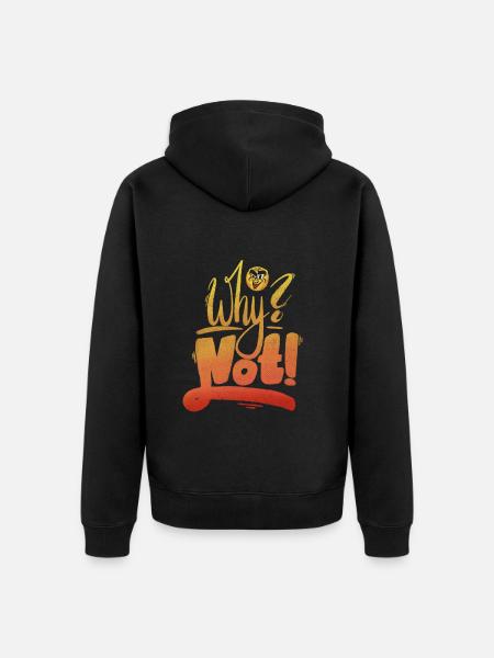 Why Not Exclamation Mark - Unisex Premium Organic Zip Hoodie - black