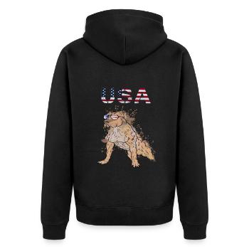 Lunettes de soleil Patriotic Bulldog USA - Veste à capuche bio Premium Unisexe - noir - Dos - Nico (187cm)