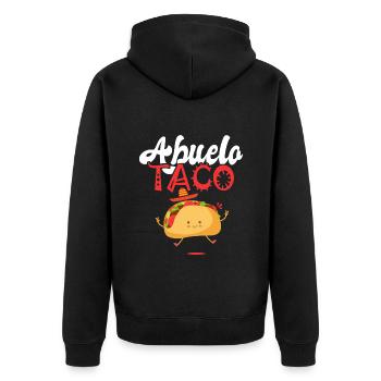 abuelo taco taco Tacos mexikanisches Essen Geschenk - Unisex Premium Bio Zip Hoodie - Schwarz - Hinten - Nico (187cm)