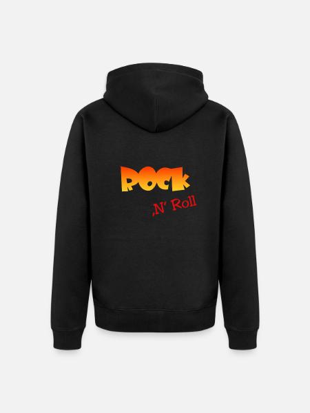 Rock n Roll - Unisex Premium Bio Zip Hoodie - Schwarz