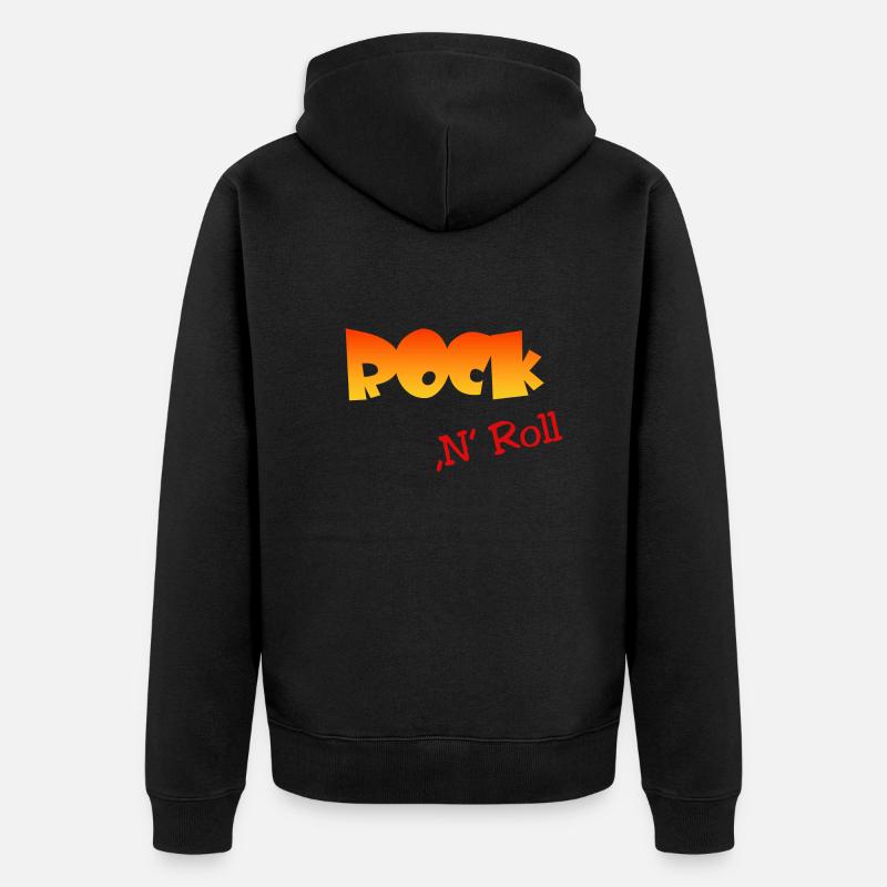 Rock n Roll - Unisex Premium Bio Zip Hoodie - Schwarz