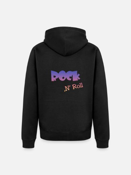 Rock n Roll - Unisex Premium Bio Zip Hoodie - Schwarz