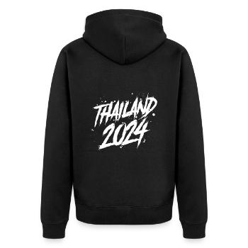Thailand 2024 Holiday Team - Unisex Premium Organic Zip Hoodie - black - Back - Nico (187cm)