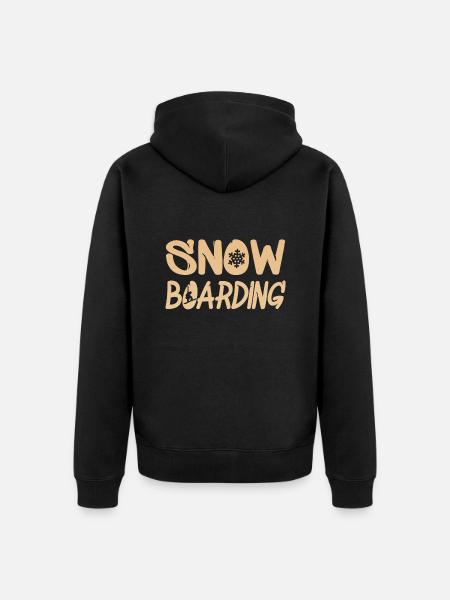 snowboarding - Unisex Premium Bio Zip Hoodie - Schwarz