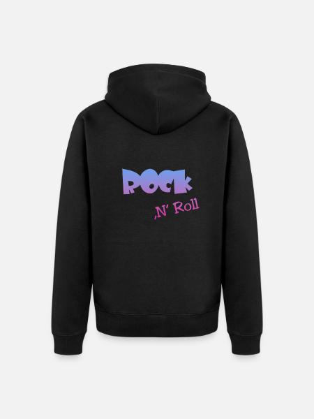 Rock n Roll - Unisex Premium Bio Zip Hoodie - Schwarz