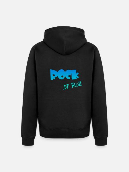 Rock n Roll - Unisex Premium Bio Zip Hoodie - Schwarz