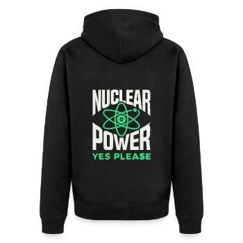 Énergie nucléaire s’il vous plaît - Pour l’énergie propre - Veste à capuche bio Premium Unisexe - noir - Dos - Nico (187cm)