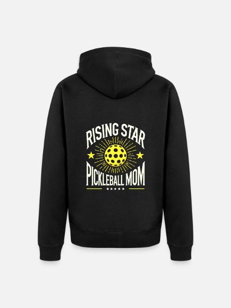 Rising Star Pickleball Mom - Unisex Premium Organic Zip Hoodie - black
