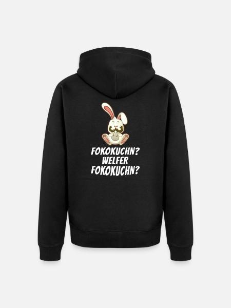 Fokokuchen - Schokokuchen,Hase,Lustig,Geschenk - Unisex Premium Bio Zip Hoodie - Schwarz