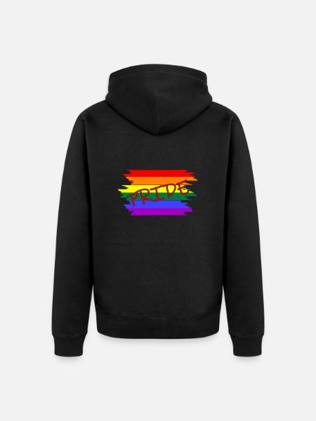 Pride - Unisex Premium Bio Zip Hoodie - Schwarz